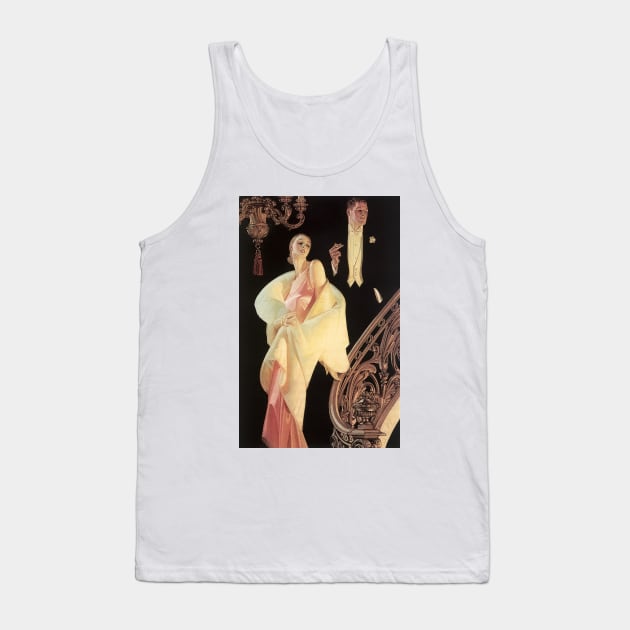 Couple Descending Staircase, J.C. Leyendecker 1932 Tank Top by immortalpeaches